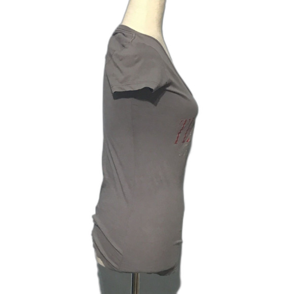 Texas A&M Aggies V-Neck Tee Gray Pink Women's Medium - Picture 3 of 7